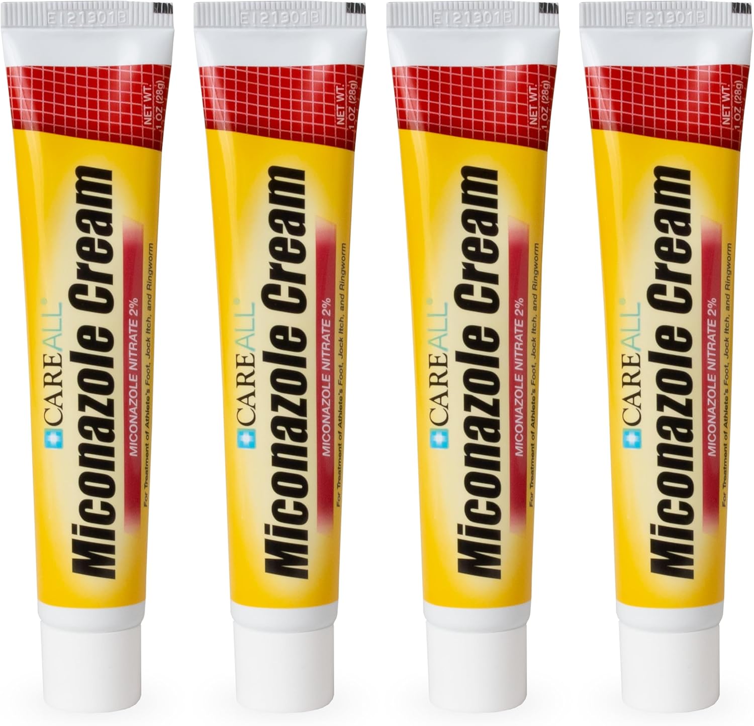 CareAll Miconazole Nitrate 2% Antifungal Cream front view of the 4 pack packaging