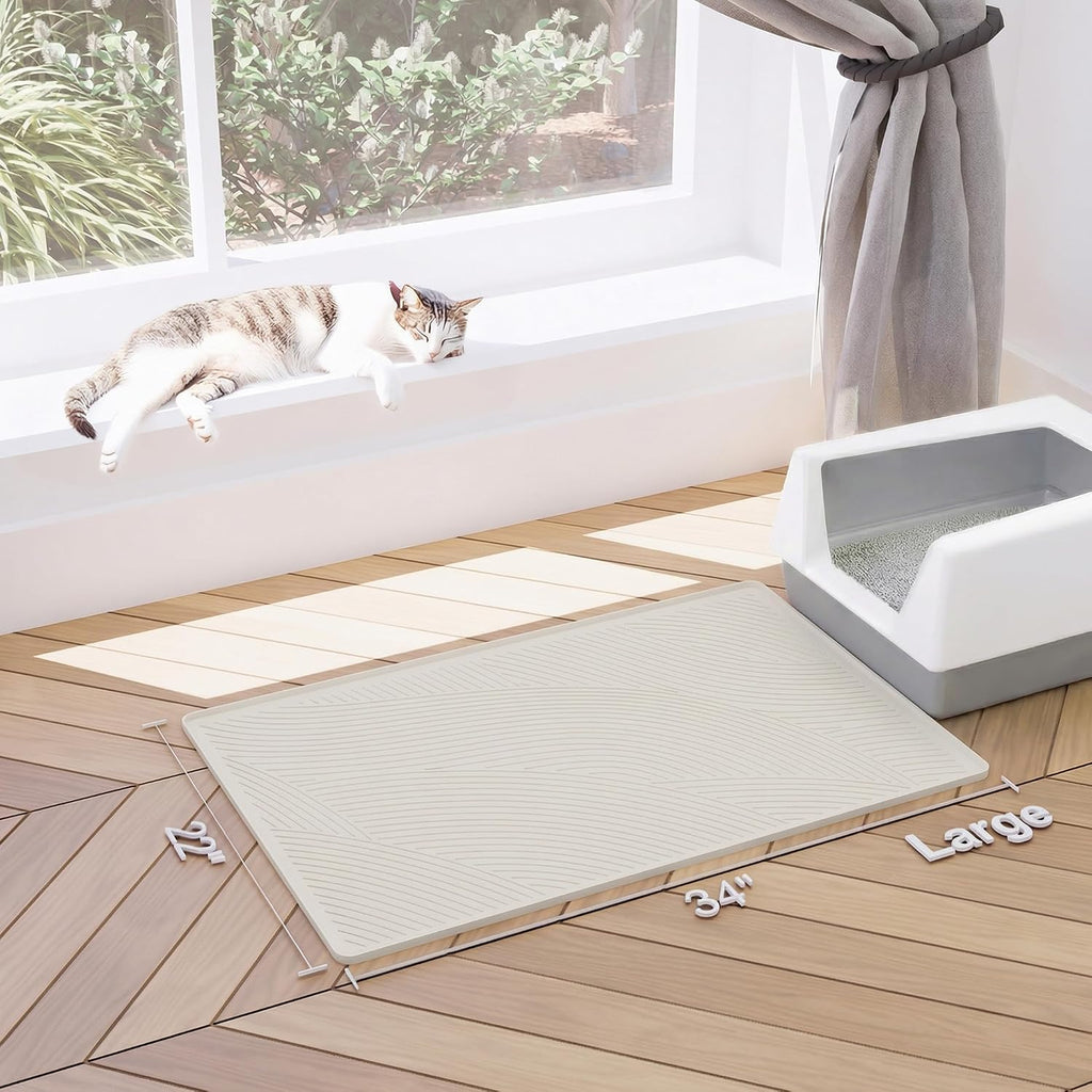 Warm beige modern minimalist design pet supplies for clean floors