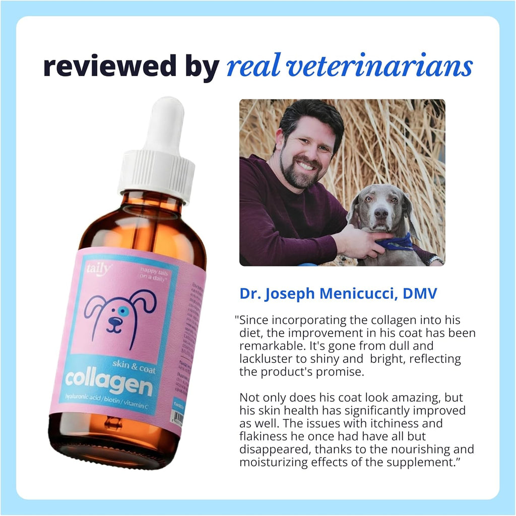 Taily liquid collagen biotin and hyaluronic acid pet supplement