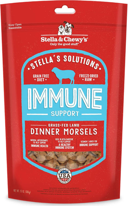 Stella & Chewy's - Stella's Solutions Skin & Coat Boost - Grass-Fed Lamb & Wild-Caught Salmon Dinner Morsels - Freeze-Dried Raw, Protein Rich, Grain Free Dog Food - 4.25 oz Bag - Image 10
