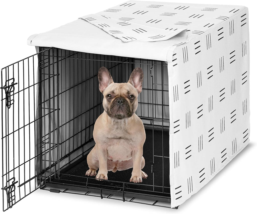 Sweet Jojo Designs 36in. Medium Dog Crate Cover (Grey and Beige Striped) Pet Cage, Kennel Covers (Taupe, Modern, Bold, Classic, Stripes, Contemporary, Minimalist, Geometric Lines) - Image 10
