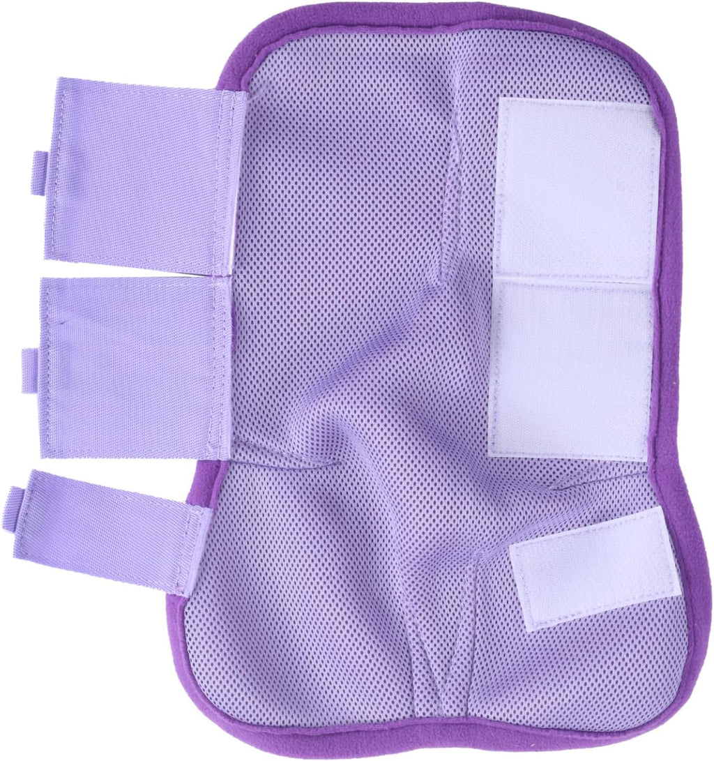 Premium equine leg guards with soft protective fleece trim to prevent chafing