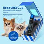 READYRESCUE active charcoal treatment instruction and weight category label view