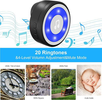 Side profile of waterproof dog doorbell button for outdoor use