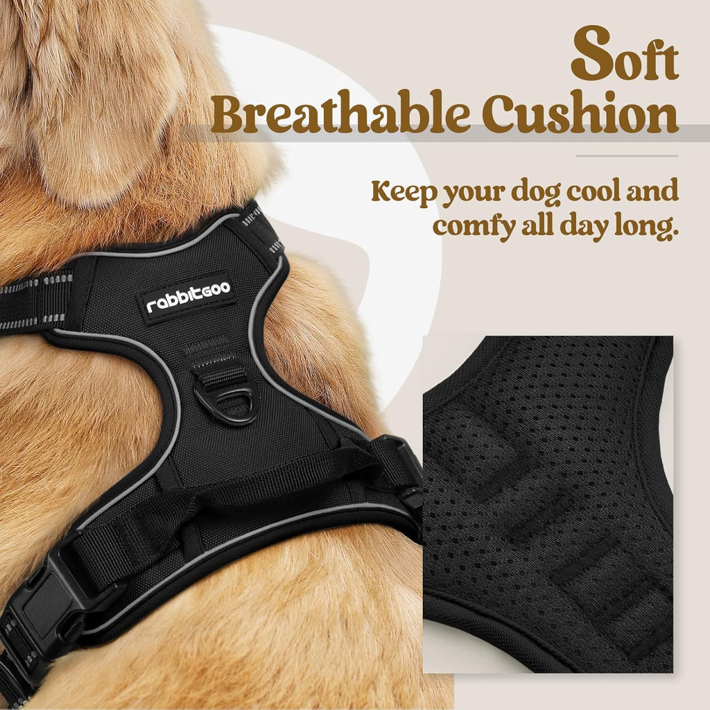 Rabbitgoo adjustable pet vest showing reflective strips