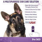 Close up of Pet MD Tris ear wipes texture