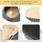 Removable dual sided pillow cushion from the KISIMUY cat house showcasing soft fleece texture
