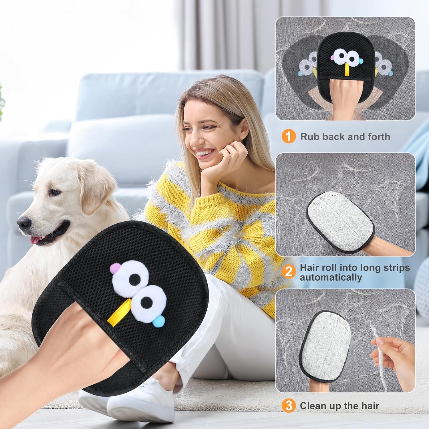 Zqjkle electrostatic pet hair remover cleaning furniture