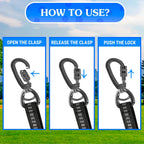 Double Dog Leash - Adjustable Length Long Leash for Dog Training - Dual Reflective Dog Leash with Non-Tangle Design - Heavy Duty Nylon and Metal Buckles - Ideal - Image 10