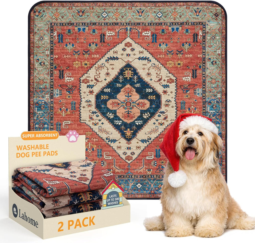 Lahome Reusable Washable Puppy Pads - 2 Pack Super Absorbent & Waterproof Dog Training Mats for Potty, Crate and Floor - Leakproof Pee Pads with Non-Slip Backing (Gray, 36"x48") - Image 14