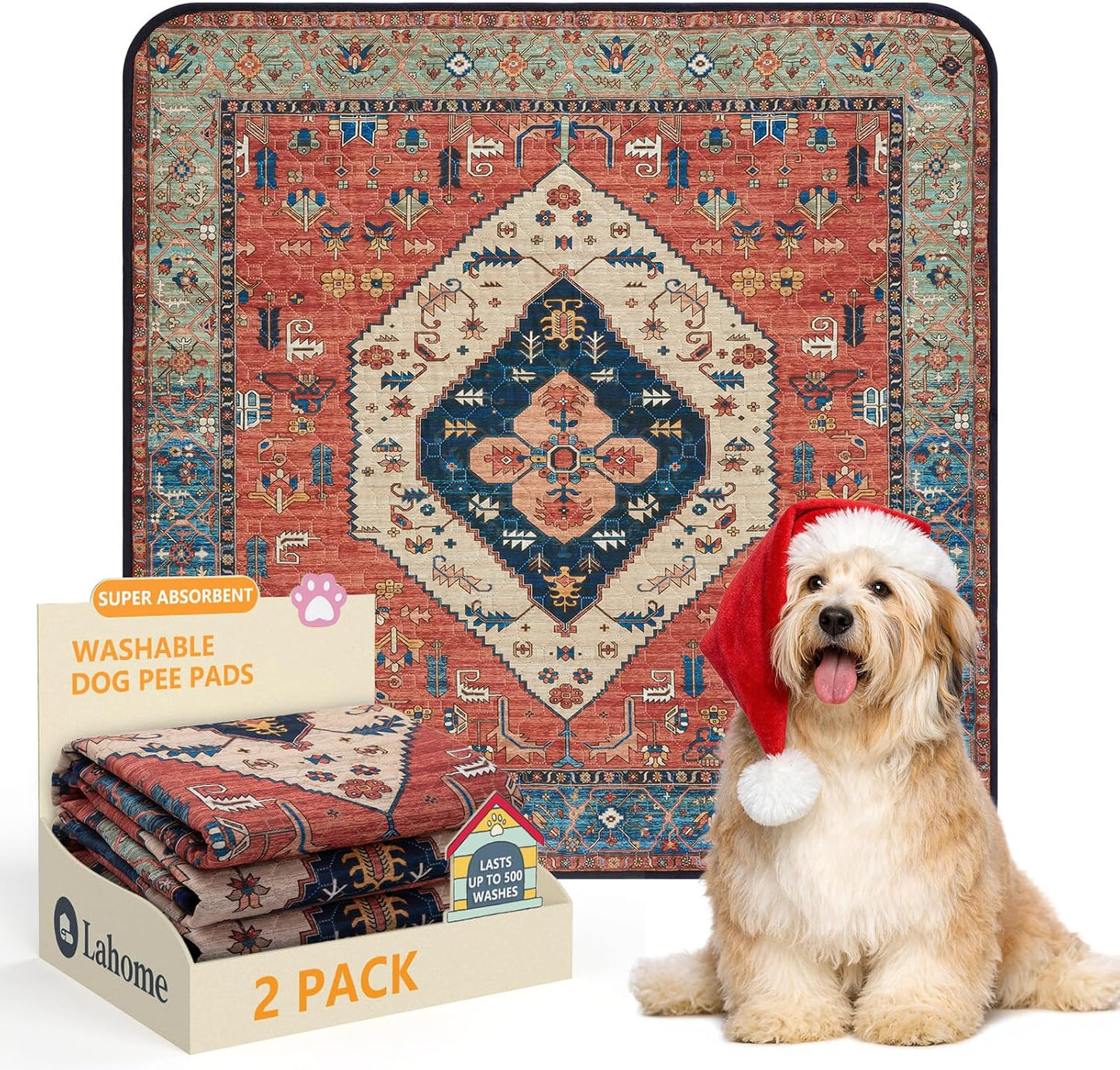 Lahome Reusable Washable Puppy Pads - 2 Pack Super Absorbent & Waterproof Dog Training Mats for Potty, Crate and Floor - Leakproof Pee Pads with Non-Slip Backing (Gray, 36"x48") - Image 14