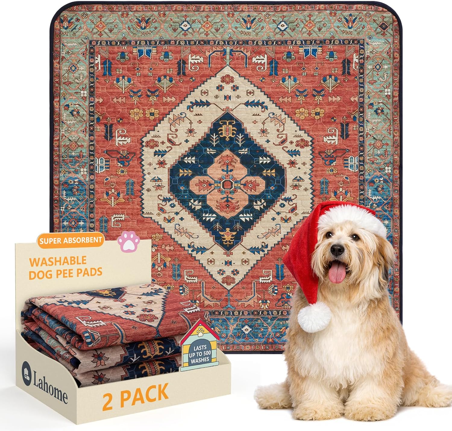 Lahome Reusable Washable Puppy Pads - 2 Pack Super Absorbent & Waterproof Dog Training Mats for Potty, Crate and Floor - Leakproof Pee Pads with Non-Slip Backing (Gray, 36"x48") - Image 14