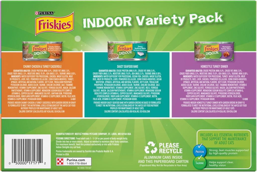 Purina Friskies Indoor Wet Cat Food Variety Pack, (24) 5.5 oz Cans - Image 9