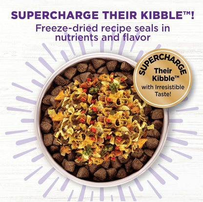 Back label details of Wellness dog food topper showcasing the nutritional benefits
