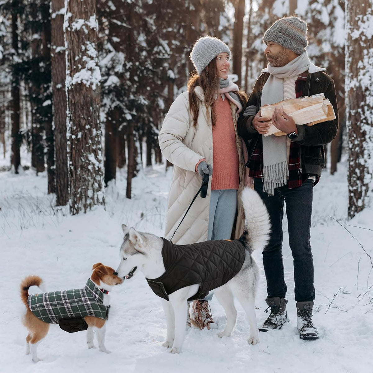 Kuoser winter dog apparel showing elastic chest detail