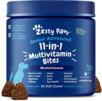Hand holding Zesty Paws soft chew for dogs