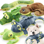 Lechong 5 pack tough squeaky dog toys woodland series front view
