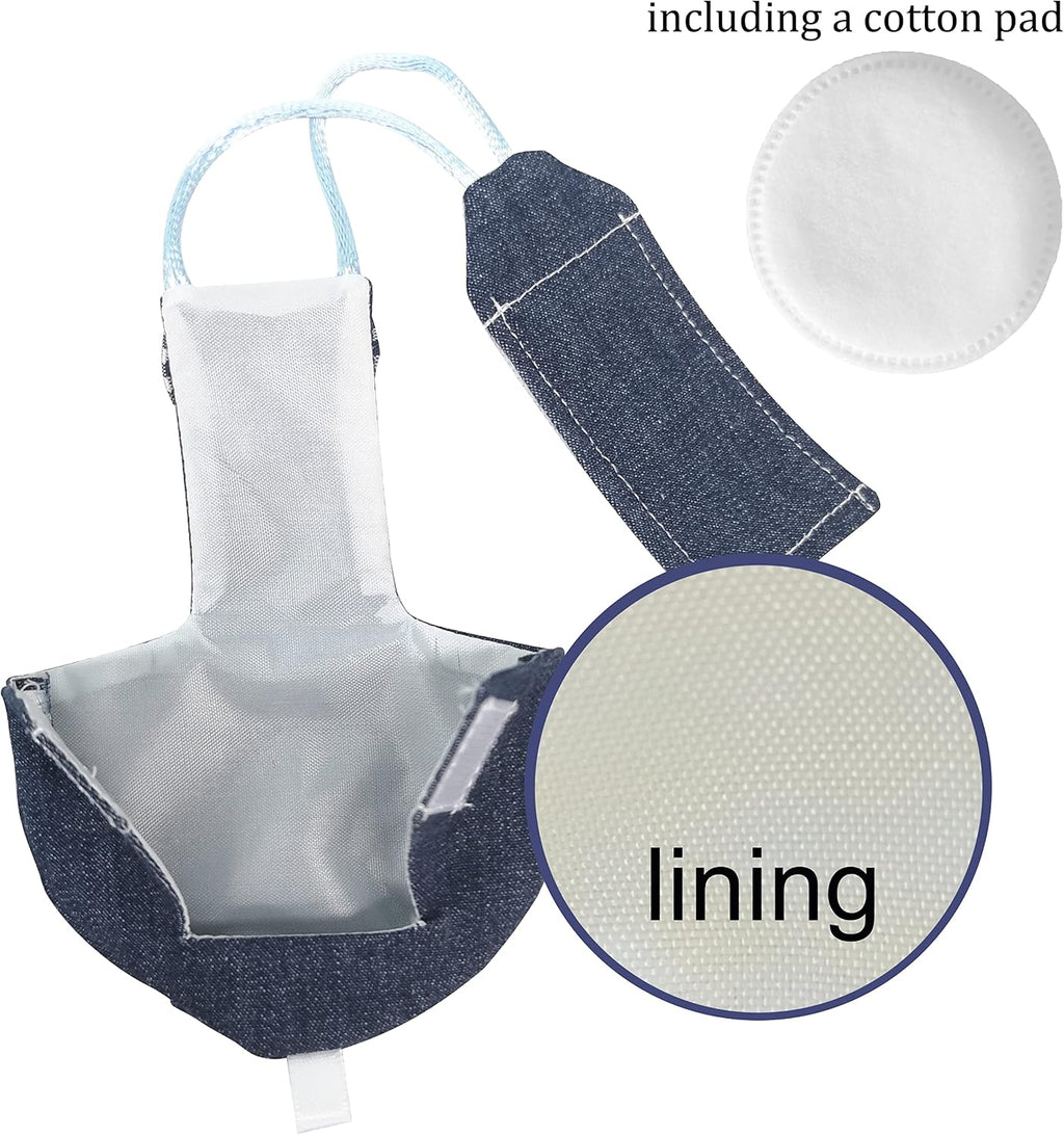 Back view of VANFAVORI bird diaper showing leash attachment point