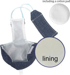 Back view of VANFAVORI bird diaper showing leash attachment point