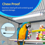 HappyBird Lighting Bird Cage Light with Chew Guard - Full Spectrum LED Pet Light - Simulates Natural Environment - Safe for Hookbill Birds - Easy to Install - (24" Long) - Image 4