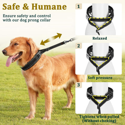Mayerzon adjustable dog running collar showing the sliding length adjustment strap.