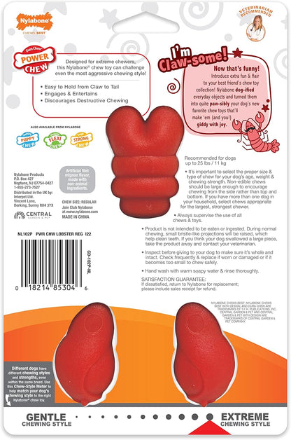 Nylabone Lobster Power Chew Toy for Dogs, Dog Toys for Aggressive Chewers, Filet Mignon Flavor, Small Dogs - Up to 25 Ibs, 1 Count - Image 12