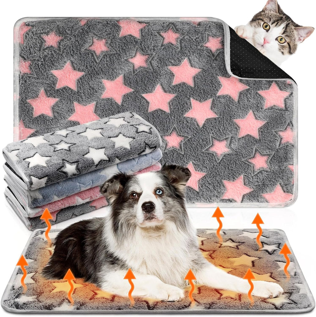 4 Pack Self Heating Cat Bed Cat Self Warming Pad with Removable Cover Extra Warm Thermal Pet Pad Washable Pet Crate Mat Anti Slip Kennel for Indoor Outdoor Pets(Star,16 x 20 Inches) - Image 13