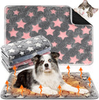 4 Pack Self Heating Cat Bed Cat Self Warming Pad with Removable Cover Extra Warm Thermal Pet Pad Washable Pet Crate Mat Anti Slip Kennel for Indoor Outdoor Pets(Star,16 x 20 Inches) - Image 13