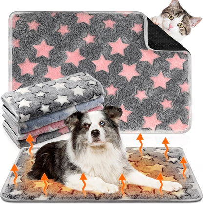 4 Pack Self Heating Cat Bed Cat Self Warming Pad with Removable Cover Extra Warm Thermal Pet Pad Washable Pet Crate Mat Anti Slip Kennel for Indoor Outdoor Pets(Star,16 x 20 Inches) - Image 13