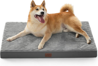 Bedsure orthopedic dog bed front view for large dogs