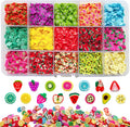 Ehope fruit nail art slices front view of 15 grid storage box