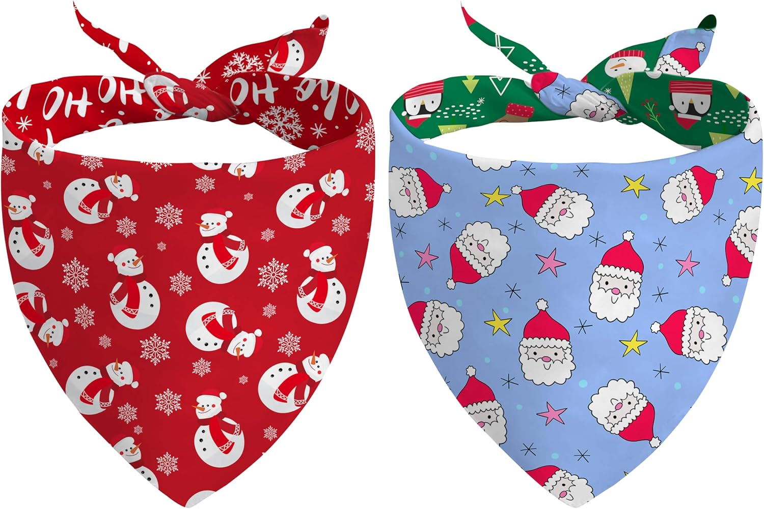 4th of July Dog Bandana Reversible 2 Pack Small, Red White and Blue Dog Paw Star Patriotic Dogs Bandanas Set Adjustable Triangle Holiday Scarves for Memorial Day Small Medium Boy Girl Dogs - Image 11