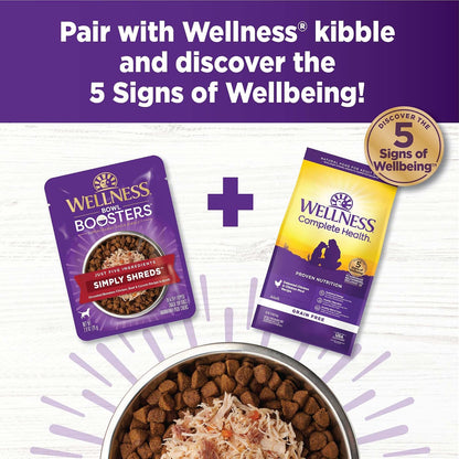 Authentic USA imported Wellness wet dog food supplement packaging details