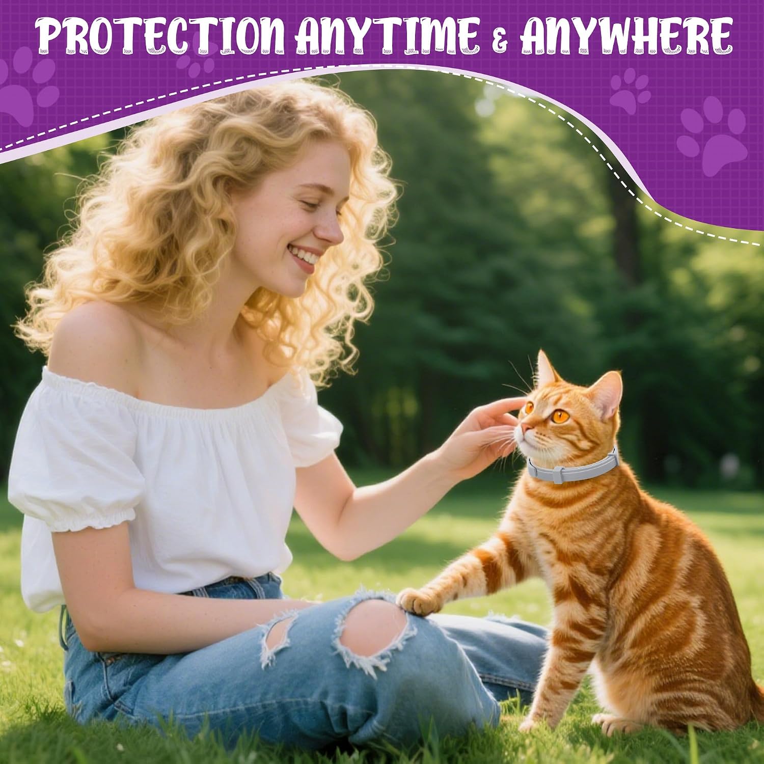 4 pack cat flea and tick collar set for pets