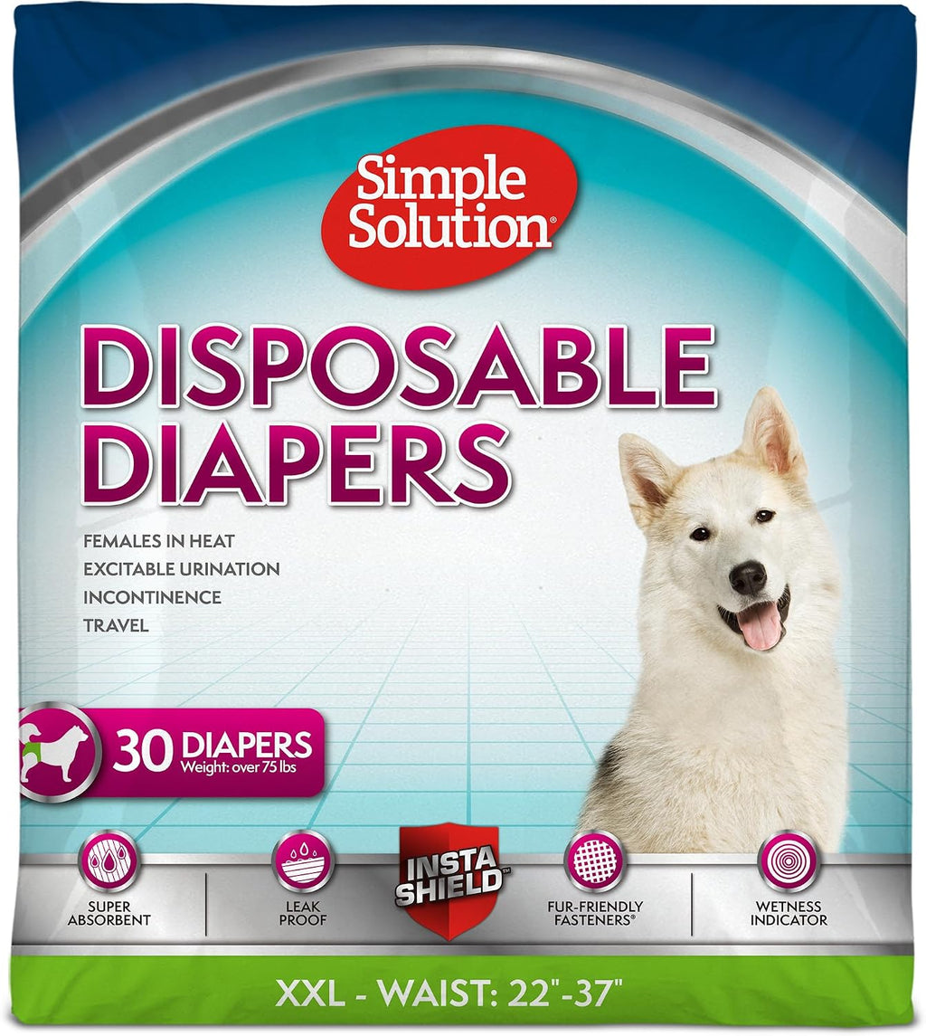 Simple Solution Disposable Dog Diapers, Female Dog Diapers, Puppy Potty Training, Incontinence and Heat Cycle Protection, Large Diapers for Dogs, 18-27 Inch Waist, 30 Count - Image 10