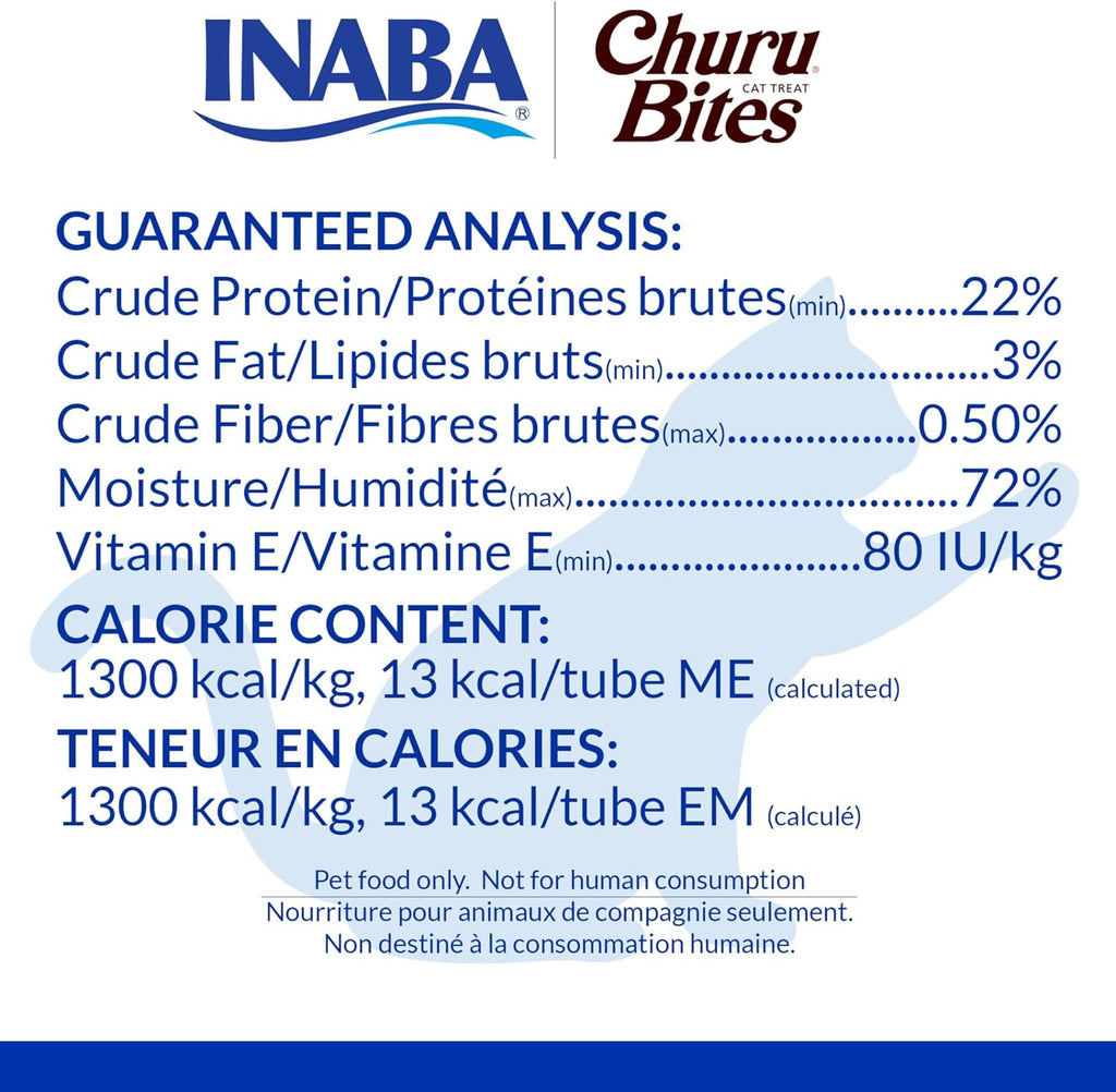 Individual 0.35 Ounce tube of Inaba Churu Bites cat snacks