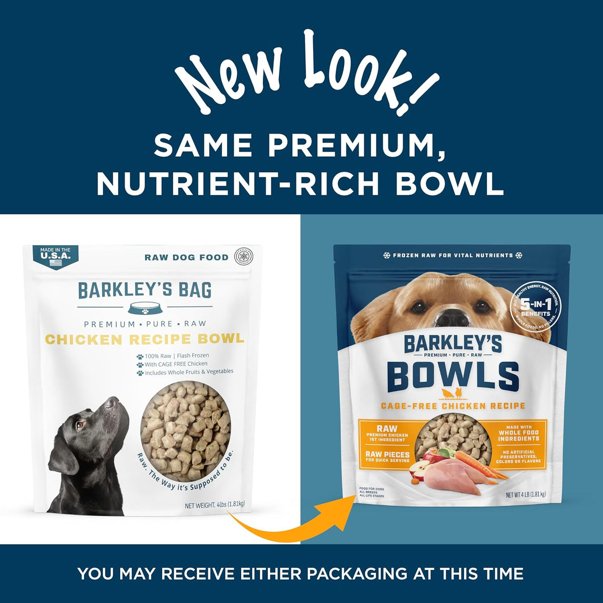Barkley's Bowls frozen chicken recipe for all dog breeds