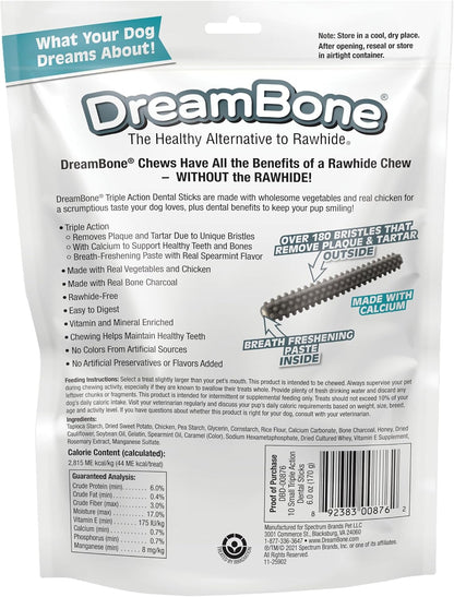 Close up of DreamBone rawhide-free dental stick texture
