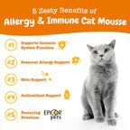 Close up of Zesty Paws cat allergy relief mousse texture