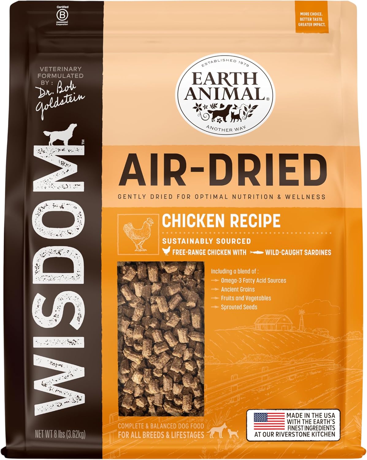 Earth Animal Wisdom Air Dried Dog Food - from the Land Recipe Premium Natural Dry Dog Food for All Breeds & Ages - 8 Lbs Bag - Image 9