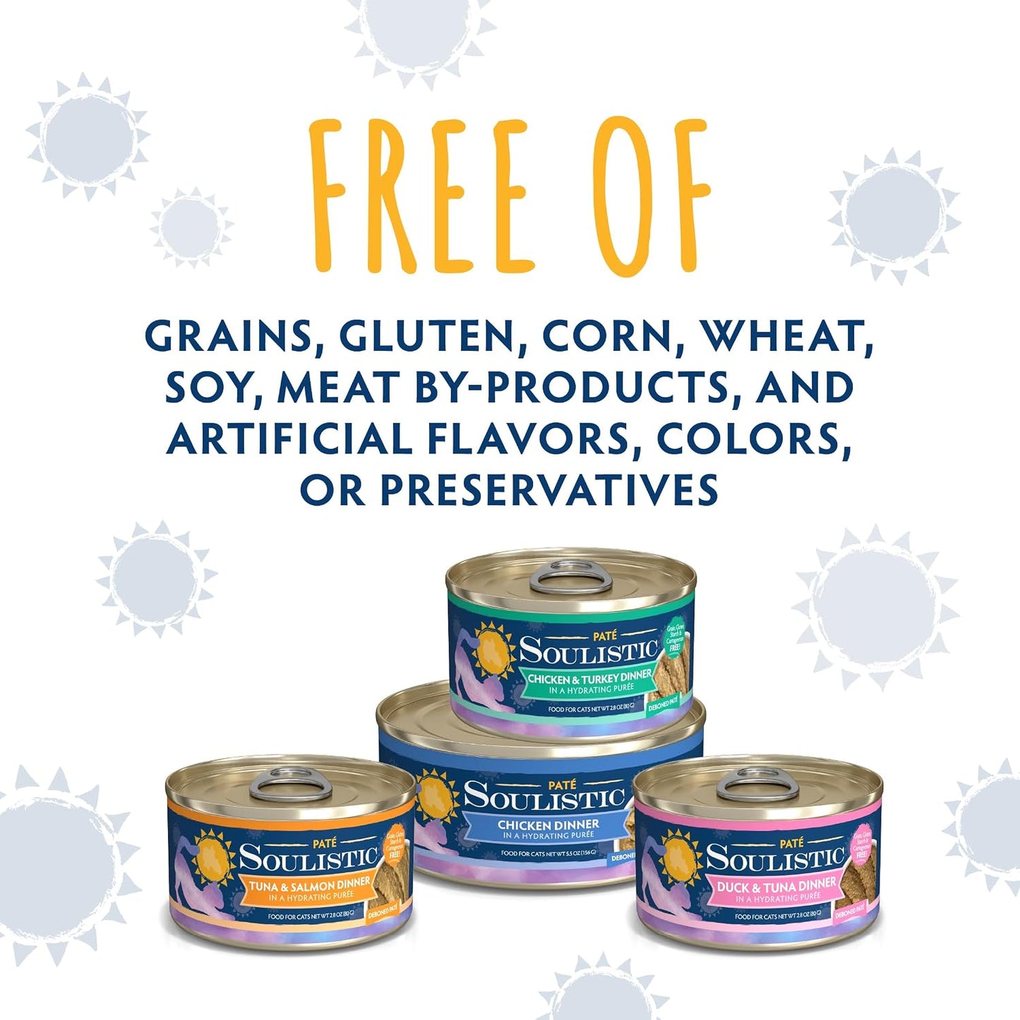 Authentic USA imported Soulistic wet cat food cans