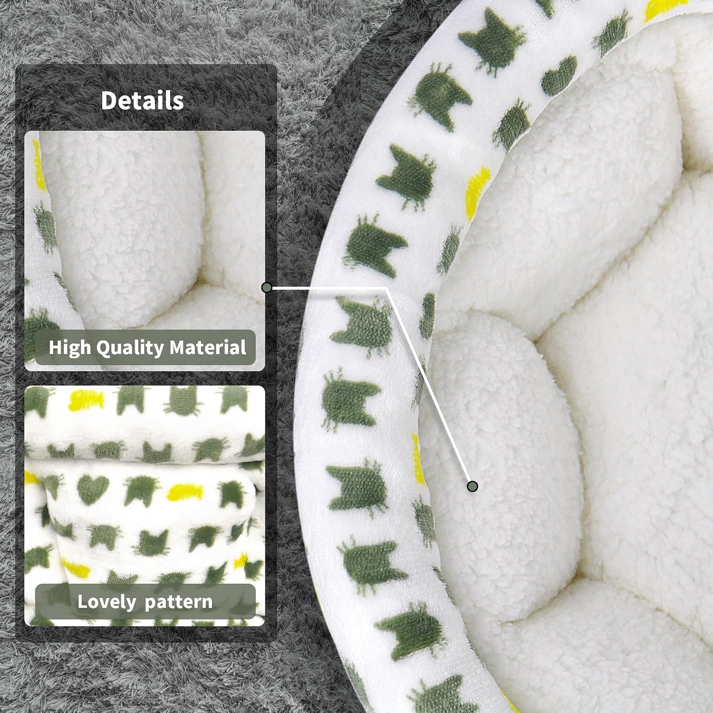 Aiwikide pet bed texture and filling detail