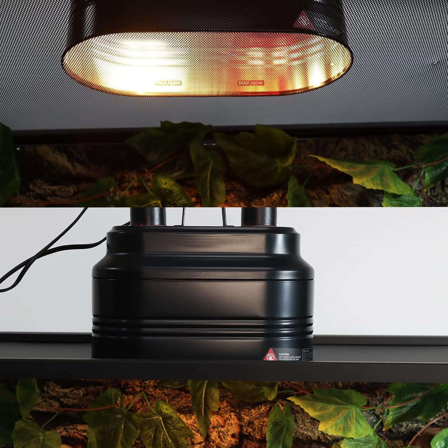 Aiicioo double dome terrarium habitat light placement on mesh screen