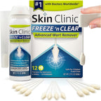 Skin Clinic Freeze 'n Clear Advanced Wart Remover front packaging view for cryotherapy treatment.