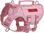 OneTigris Tactical Dog Harness for Small Dog, No Pull Small Dog Vest Harness with Handles Breathable Military Dogs Molle Vests for Walking Hiking Training (Pink, Medium) - Image 15