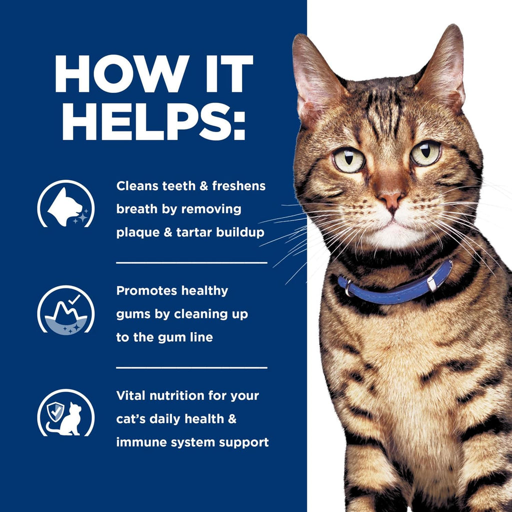 Hill's Prescription Diet t/d dental care cat food package back view