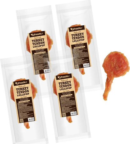 A Freschi srl Turkey Tendons for Dogs, USA-Sourced Human Grade, Rawhide-Free Long-Lasting Puppy Chews, All Natural Hypoallergenic Dog Treats for Small Breeds, Strips, 3oz Pack - Image 10