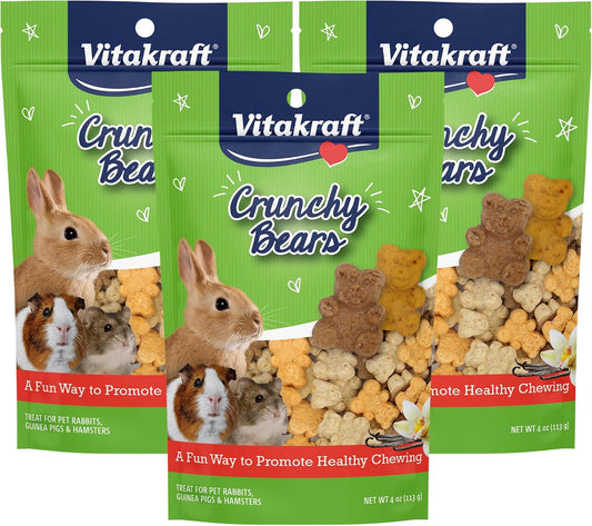 Vitakraft Crunchy Bears small animal treat three pack front view