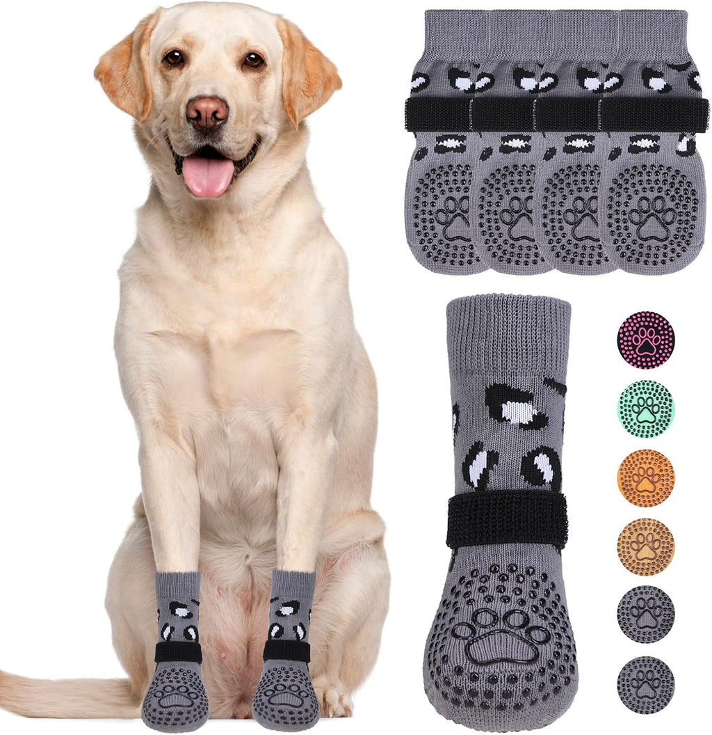 KOOLTAIL Dog Socks Shoes for Hot Pavement to Prevent Licking Paws, Winter Dog Boots&Paw Protector for Hardwood Floors Anti Slip,Traction Control Grip Booties for Small Medium Large Senior Dogs,Black M - Image 15