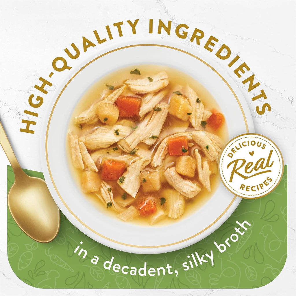 Fancy Feast broths sixteen count packaging box